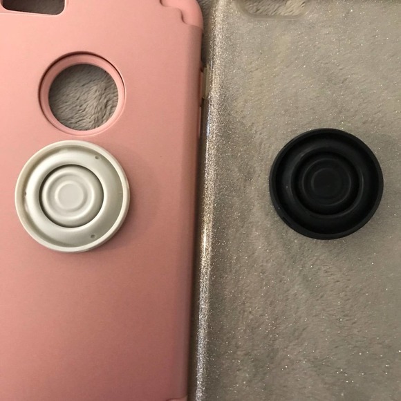 Apple iPhone 6 Plus Case Bundle w/ Pop Attach Pink Clear Sparkle Metallic - Picture 5 of 5